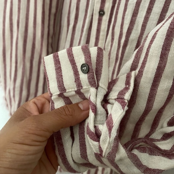 Umgee Striped Button-Up cotton shirt size L - Picture 10 of 10
